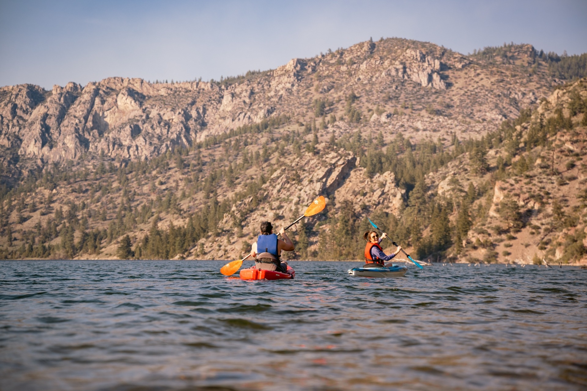 People on river