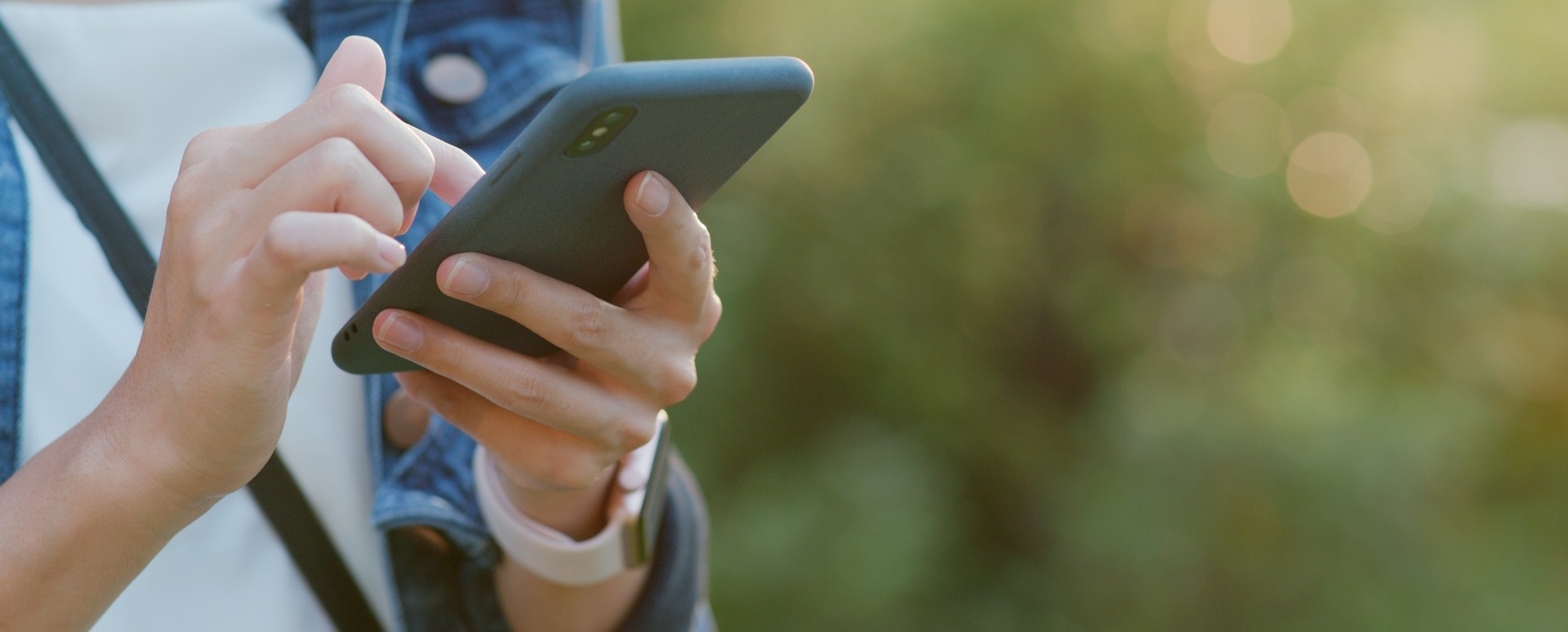 person using cell phone