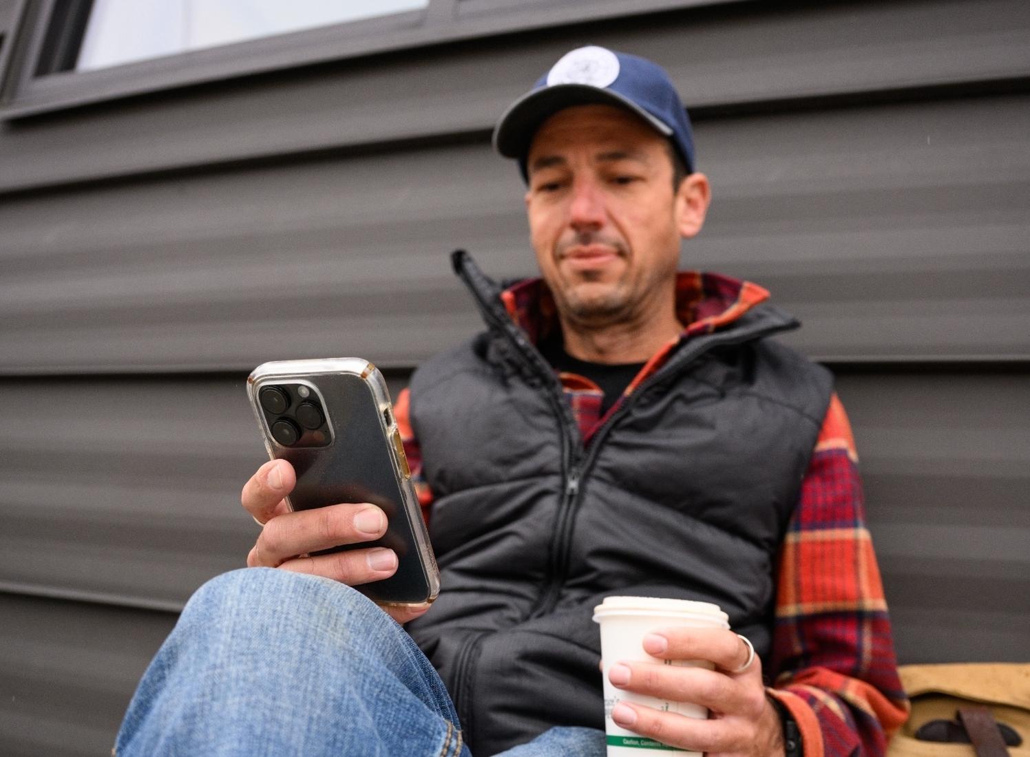 using cell phone